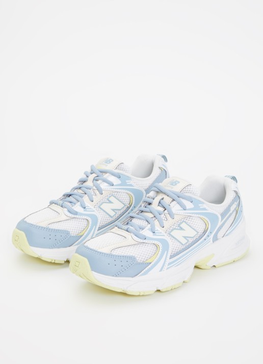 New Balance 530 sneaker van mesh met logo - voorkant 2 lichtgrijs