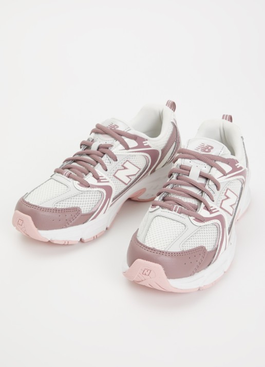 New Balance 530 sneaker van mesh met logo - voorkant 4 roze