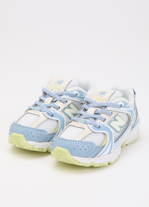 New Balance 530 sneaker van mesh met logo - voorkant 3 lichtblauw
