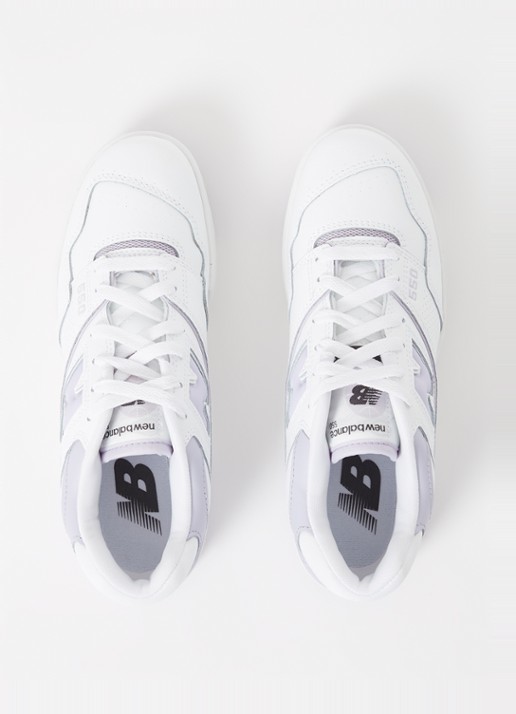 New Balance 550 sneaker van leer met logo - detail 3 wit
