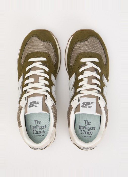 New Balance 574 sneaker met mesh details - detail 4 mosgroen