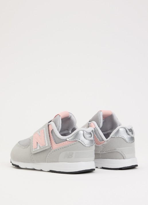 New Balance 574 sneaker van suède - achterkant grijs