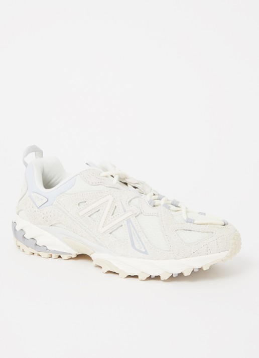 New Balance 610 sneaker met nubuck details - voorkant 4 gebroken wit
