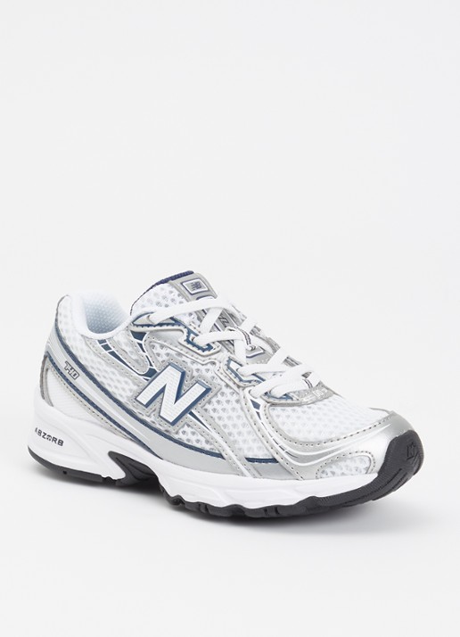New Balance 740 sneaker met mesh details - voorkant zilver