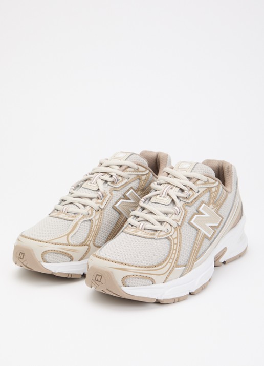 New Balance 740 sneaker met mesh details - voorkant 3 donkerbeige