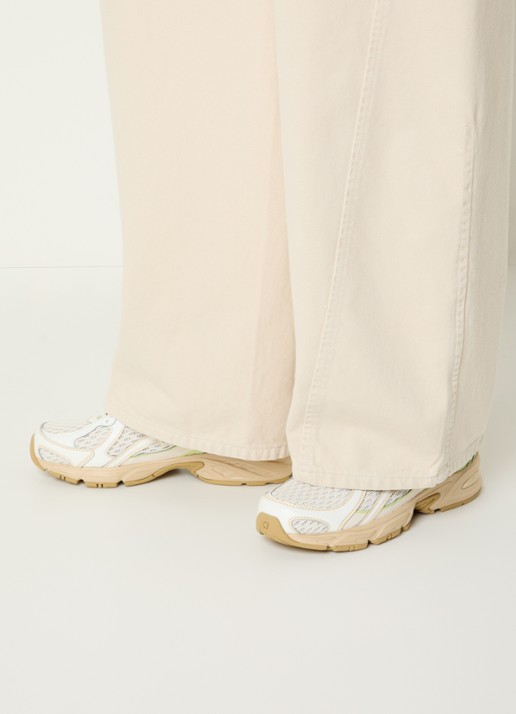 New Balance 740 sneaker van mesh met logo - voorkant 2 lime
