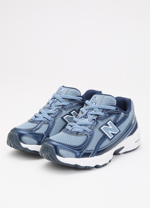 New Balance 740 sneaker van mesh met logo - voorkant 2 lichtblauw