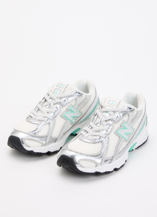 New Balance 740 sneaker van mesh met metallic finish - voorkant 3 mint