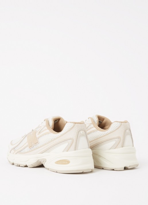 New Balance 740 sneaker van mesh met suède details - achterkant beige