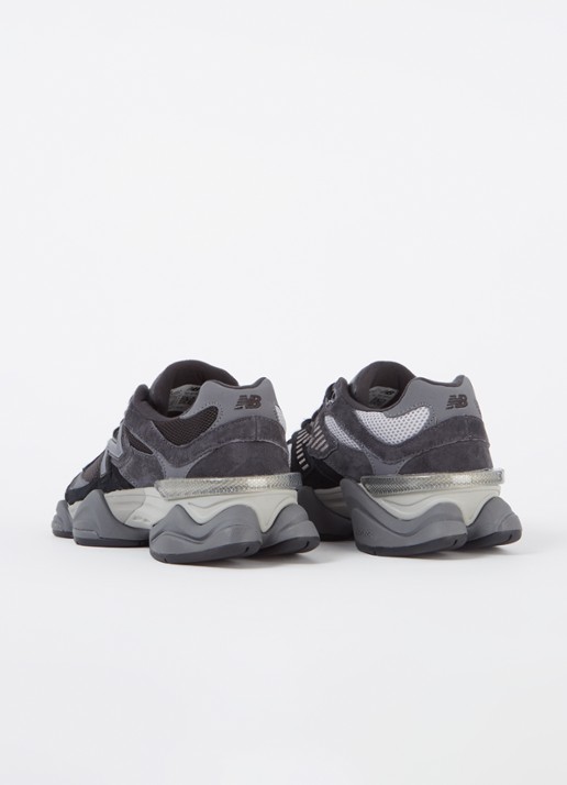 New Balance 9060 sneaker met mesh en suède details - achterkant 3 zwart