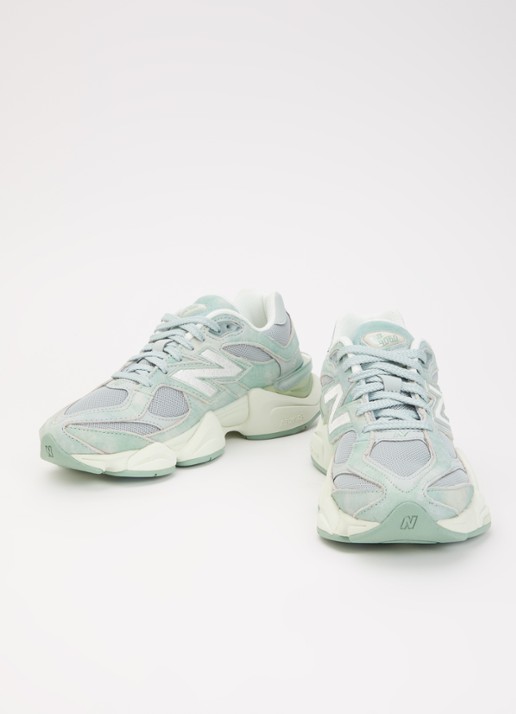 New Balance 9060 sneaker van mesh met logo - detail 2 lichtgroen
