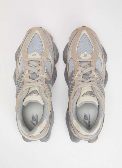 New Balance 9060 sneaker van mesh met suède details - detail 3 blauwgrijs