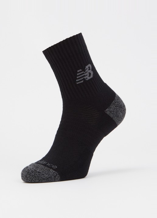 New Balance Active Quarter sportsokken met logo in 3-pack - detail 3 zwart