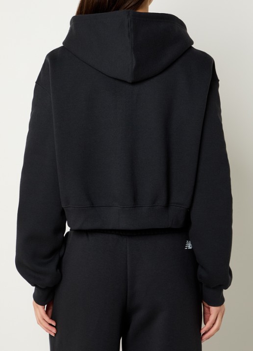 New Balance Cropped sweatvest met logoprint - achterkant zwart