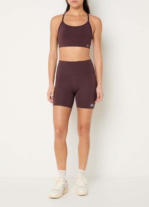 New Balance Harmony high waist skinny fit kore trainingslegging - voorkant 4 beige