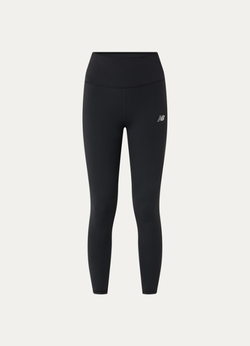 New Balance Harmony high waist trainingslegging met logoprint - voorkant zwart