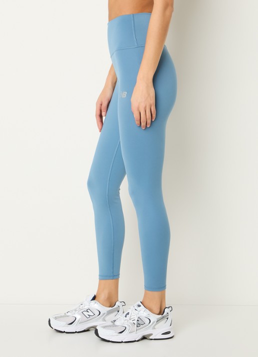 New Balance Harmony high waist trainingslegging met logoprint - detail 2 blauwgrijs