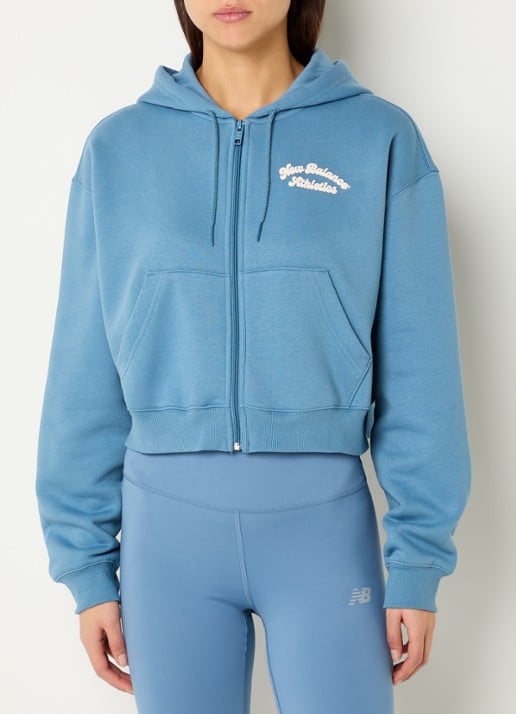 New Balance Heritage cropped sweatvest met logoprint