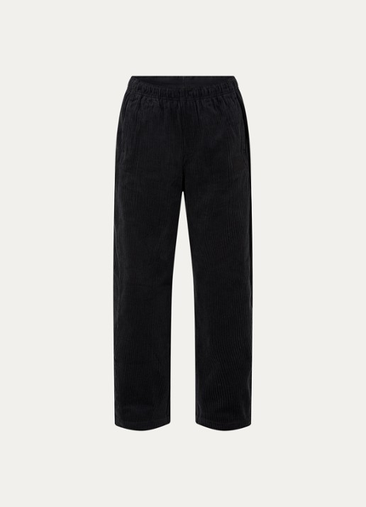 New Balance High waist straight fit broek met steekzakken - voorkant 3 zwart