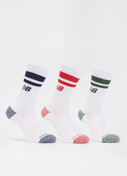 New Balance Lifestyle Crew sokken met logo in 3-pack