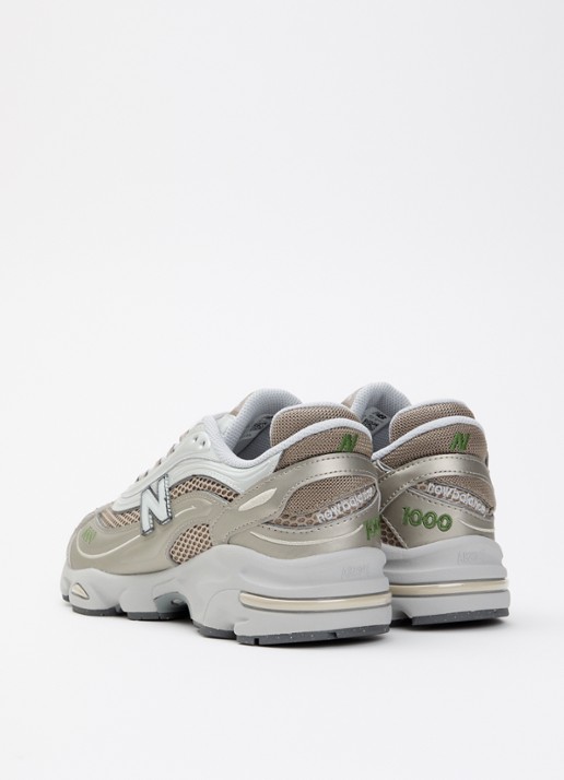 New Balance M1000 sneaker met mesh details - achterkant 3 grijs