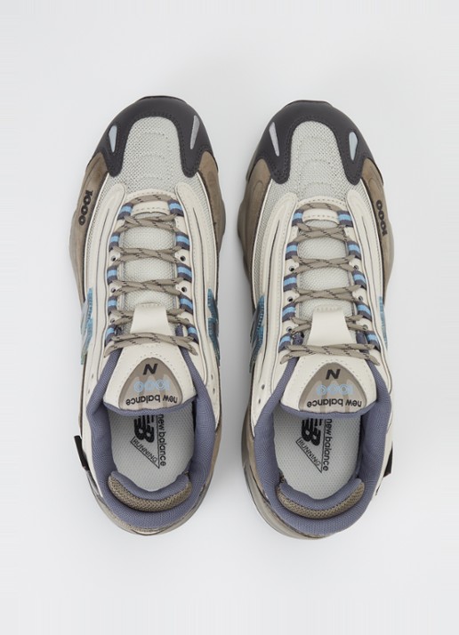 New Balance M1000 sneaker van mesh met suède details - detail 2 beige