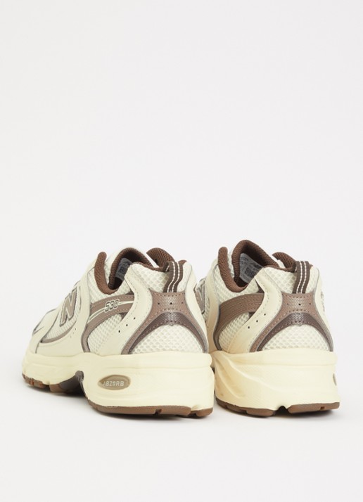 New Balance M350 Turtledove sneaker met details van mesh - achterkant 5 bruin