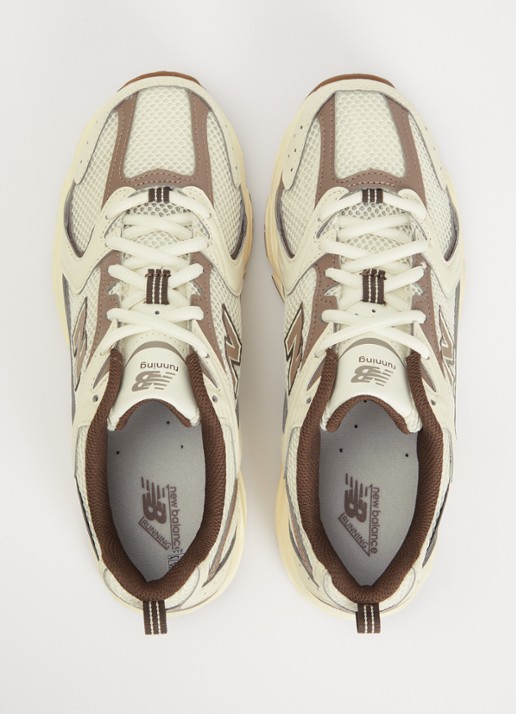 New Balance M350 Turtledove sneaker met details van mesh - detail 3 bruin