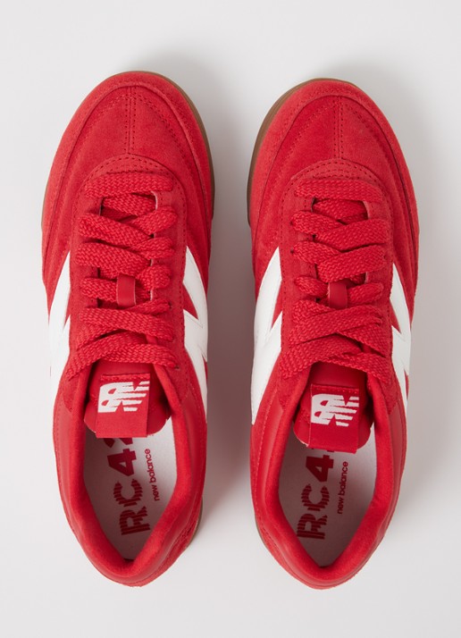 New Balance RC42 sneaker van suède met logo - detail 4 rood