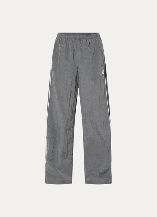 New Balance Sport Legacy high waist loose fit trackpants met logo en steekzakken  - voorkant 2 grijs