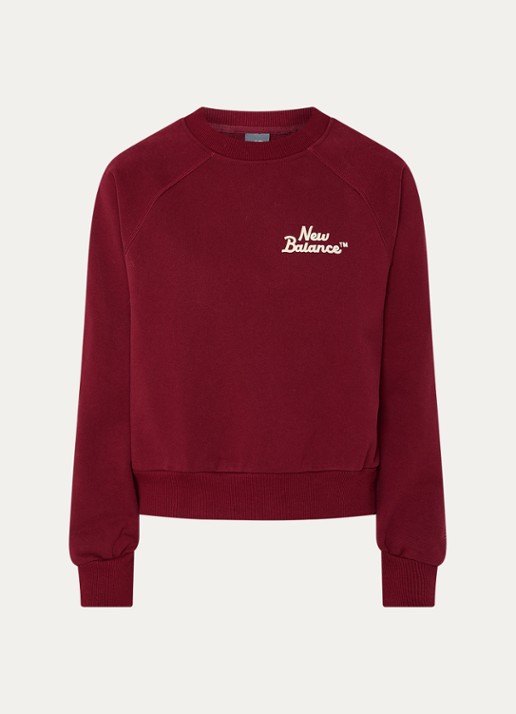 New Balance Sweater met logo - voorkant 2 donkerrood