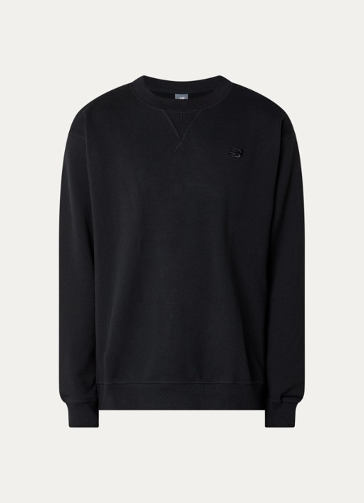 New Balance Sweater met logoborduring - voorkant zwart
