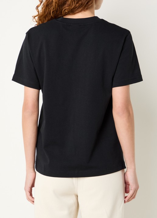 New Balance T-shirt met logoborduring - achterkant zwart