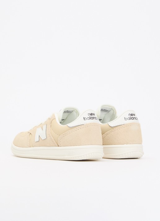 New Balance T500 sneaker van suède - achterkant 3 beige