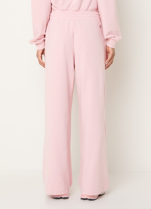 New Balance Trackside high waist straight fit joggingbroek met logo - achterkant 4 roze