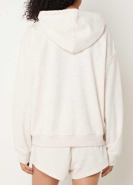 New Balance Trackside hoodie met logoborduring - achterkant 3 grijs