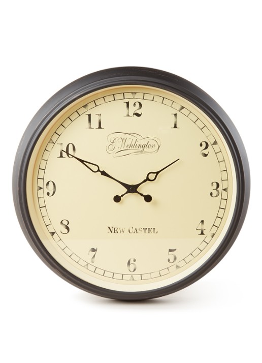 NeXtime Aaltje wandklok 35 cm - voorkant gebroken wit