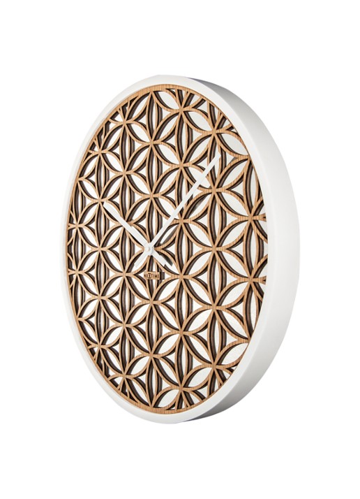 NeXtime Bella Mirror wandklok 50 cm - detail 3 beige