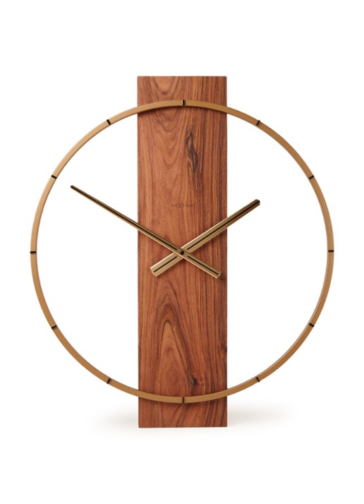 NeXtime Carl wandklok - voorkant 6 bruin