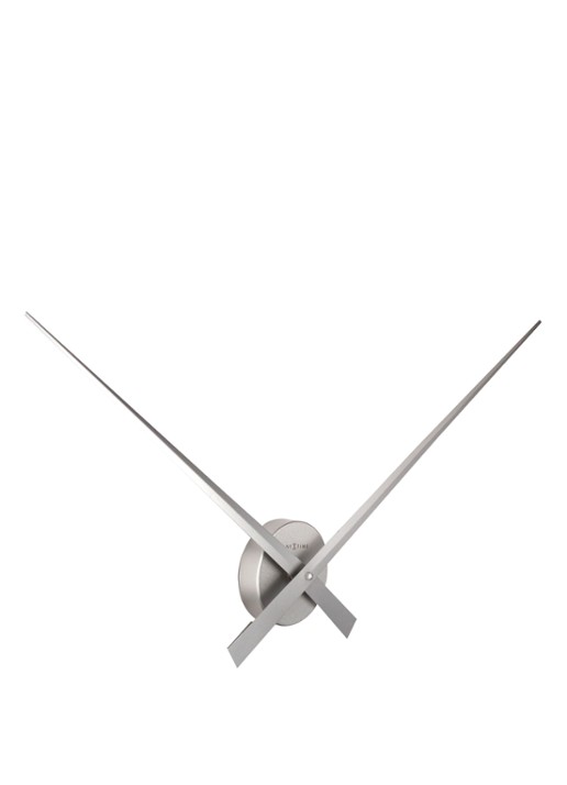 NeXtime Hands wandklok  - detail 3 zilver