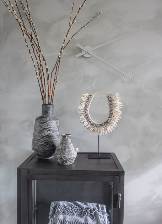 NeXtime Hands wandklok  - voorkant 2 zilver
