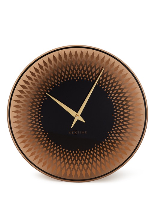 NeXtime Sahara wandklok 43 cm - voorkant koper