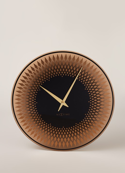 NeXtime Sahara wandklok 43 cm - voorkant 2 koper