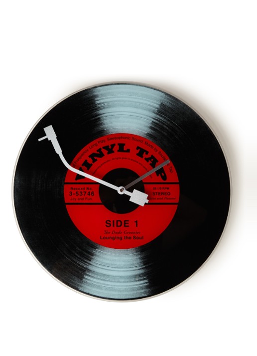 NeXtime Vinyl Tap wandklok - voorkant steenrood