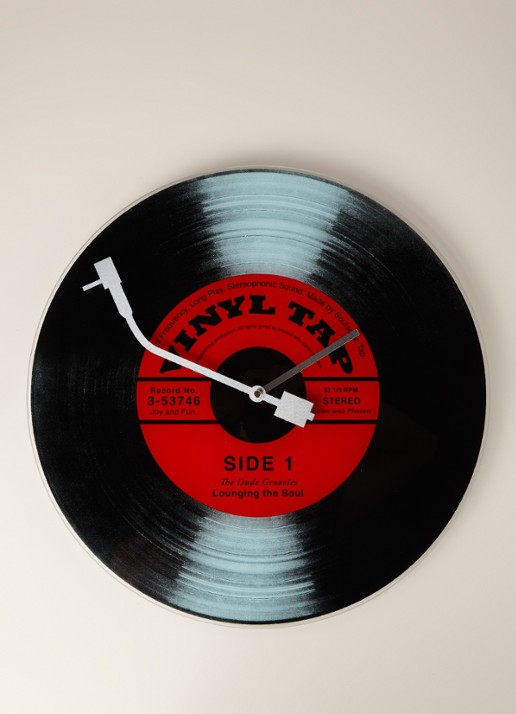 NeXtime Vinyl Tap wandklok - voorkant 2 steenrood