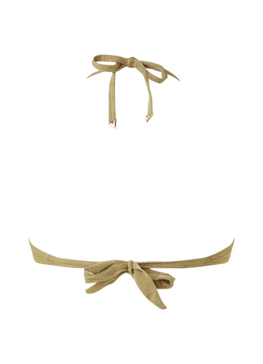 Nice bandeau bikinitop met lurex - achterkant 2 khaki