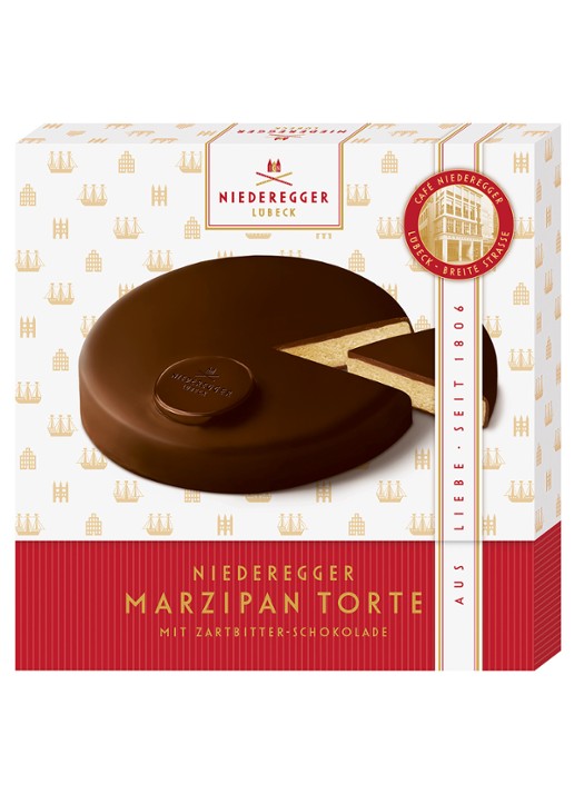 Niederegger Pure chocolade marsepeintaart 185 gram
