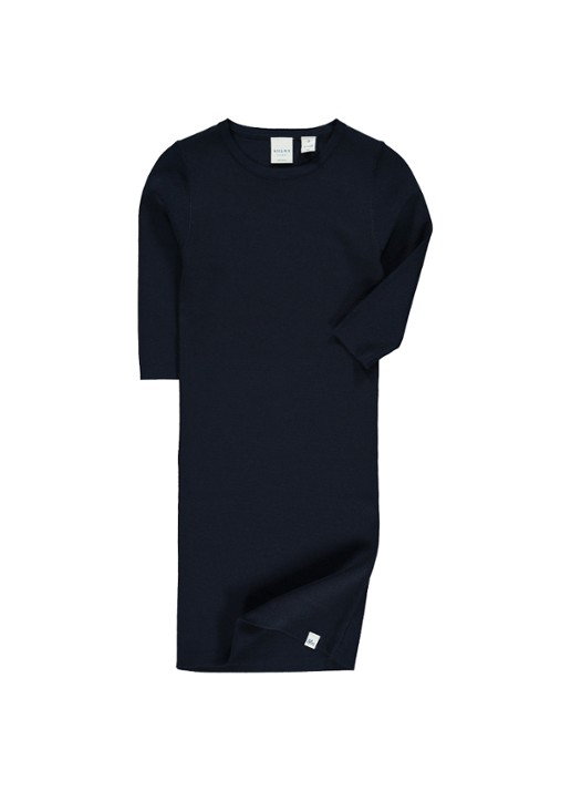 NIK&NIK Jolie jurk met driekwart mouw - voorkant 3 blauw