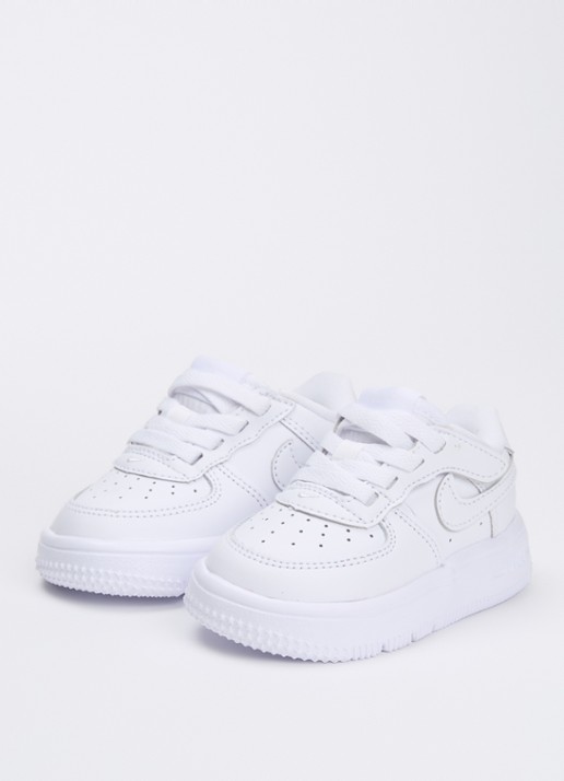 Nike Air Force 1 sneaker van leer - voorkant 4 wit