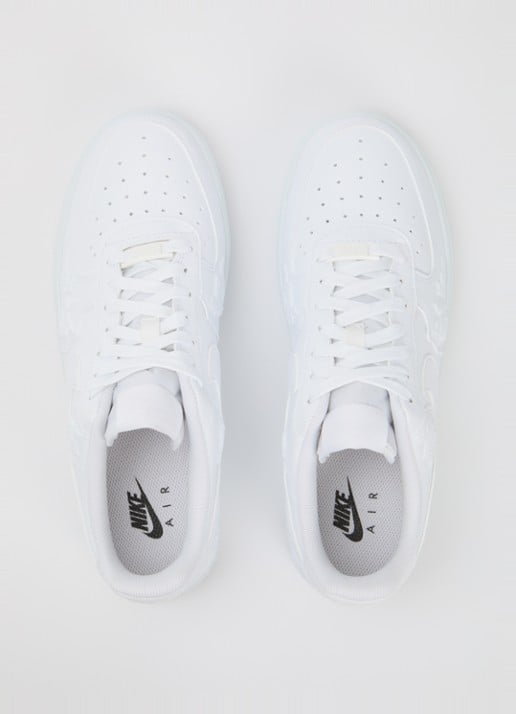 Nike Air Force 1 sneaker van leer - detail 3 wit